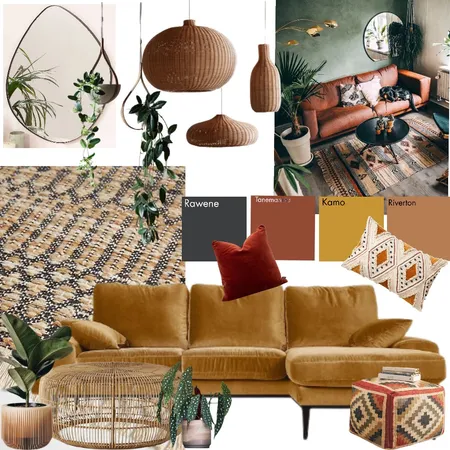 Bohemian Lounge Interior Design Mood Board by labrckrs on Style Sourcebook