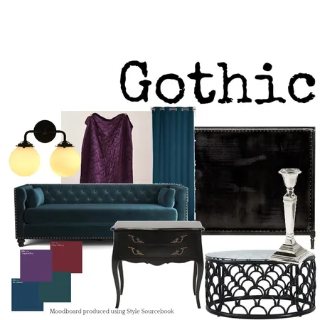 Gothic Interior Design Mood Board by Emz on Style Sourcebook