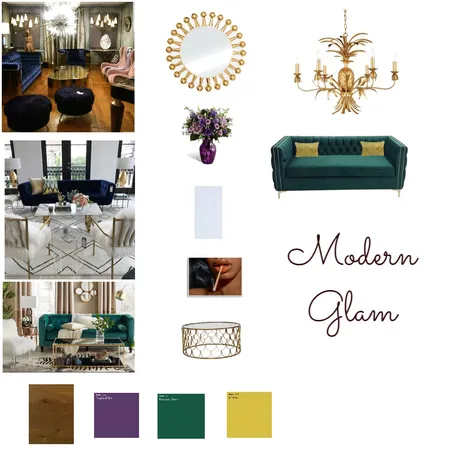 Modern Glam Interior Design Mood Board by Twambilile Mwafulilwa on Style Sourcebook