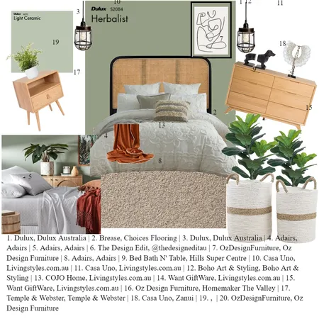 Harry's Bedroom Makeover Interior Design Mood Board by Moo & Myrtle on Style Sourcebook