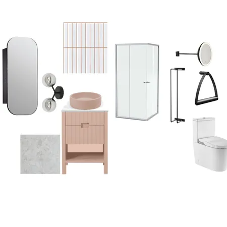 Ensuite Monochromatic Interior Design Mood Board by Leesa Chalker on Style Sourcebook