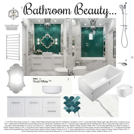 Beautiful bathroom Interior Design Mood Board by likeaqueen on Style Sourcebook