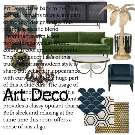 Art Deco Interior Design Mood Board by Jennifer's on Style Sourcebook