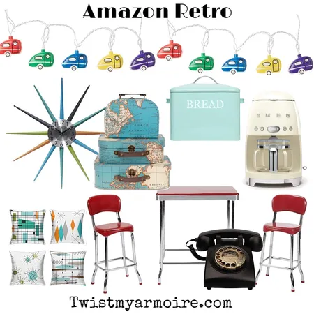 Amazon Retro Interior Design Mood Board by Twist My Armoire on Style Sourcebook