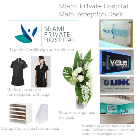 Miami Day Hospital Main Reception Interior Design Mood Board by Simply Styled on Style Sourcebook