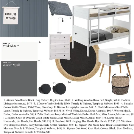 Boys room Interior Design Mood Board by Jojo641 on Style Sourcebook