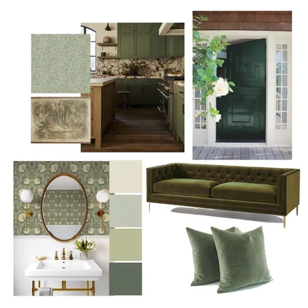 Green Monochromatic Interior Design Mood Board by Alexandria Zamora on Style Sourcebook