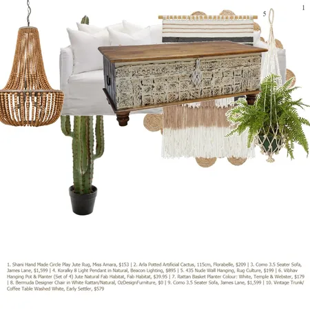 Boho Living room 2 Interior Design Mood Board by Jasmine Rumsey on Style Sourcebook