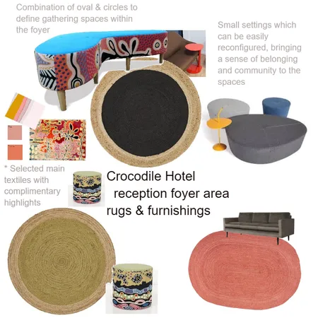 Crocodile Hotel foyer furniture Interior Design Mood Board by Lady Darwin Design on Style Sourcebook