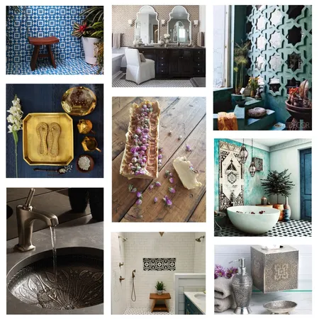Moroccan Style Bathroom Interior Design Mood Board by MUNZ on Style Sourcebook
