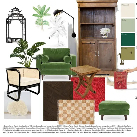 COASTAL VINTAGE LOUNGE Interior Design Mood Board by Caley Ashpole on Style Sourcebook