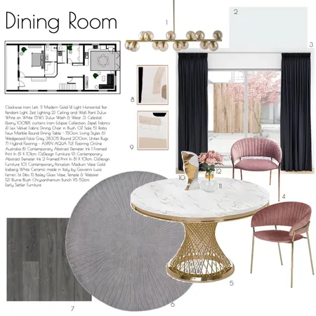 Dining Room Sample Board Interior Design Mood Board by hirraazher on Style Sourcebook