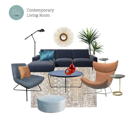 Contemporary living room Interior Design Mood Board by Stella George Design on Style Sourcebook