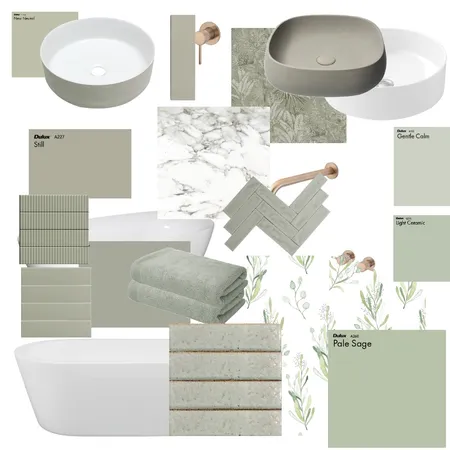 Sage Bathroom Interior Design Mood Board by Polished Creative on Style Sourcebook