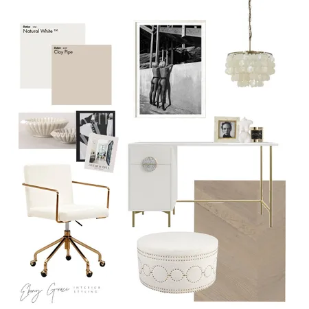 Lux Ladies Office Interior Design Mood Board by Ebony Grace Interiors on Style Sourcebook