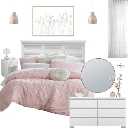 Pink Bedroom Interior Design Mood Board by LionHeart on Style Sourcebook