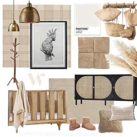natural modern nursery inspo interior decoration & styling help Interior Design Mood Board by The Whole Room on Style Sourcebook