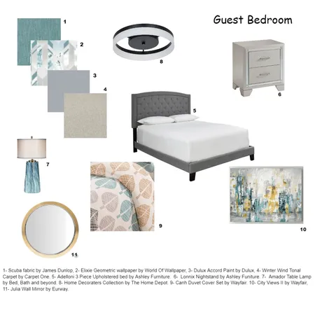 Guest Bedroom Interior Design Mood Board by DawnSlater1988 on Style Sourcebook