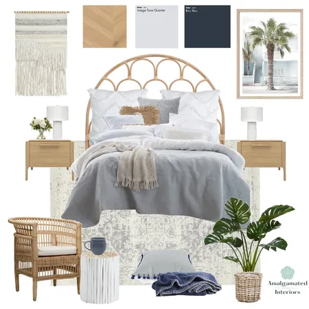 Calming Coastal Bedroom Interior Design Mood Board by Amalgamated Interiors on Style Sourcebook