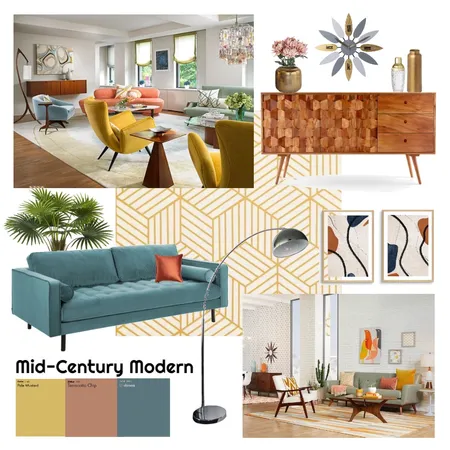 Mid-Century Modern Interior Design Mood Board by Adrienne_Lawrence on Style Sourcebook