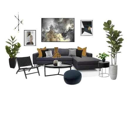 industrial gold livingroom Interior Design Mood Board by shasharie on Style Sourcebook