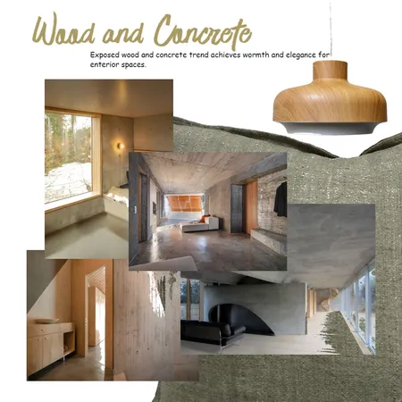 Wood and Concreate Interior Design Mood Board by Lyudzz_Design on Style Sourcebook