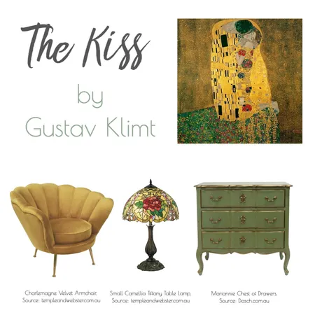 The Kiss by Gustav Klimt Interior Design Mood Board by slindsell on Style Sourcebook