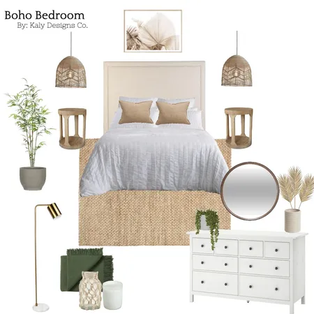 Boho Bedroom Interior Design Mood Board by Kaly on Style Sourcebook