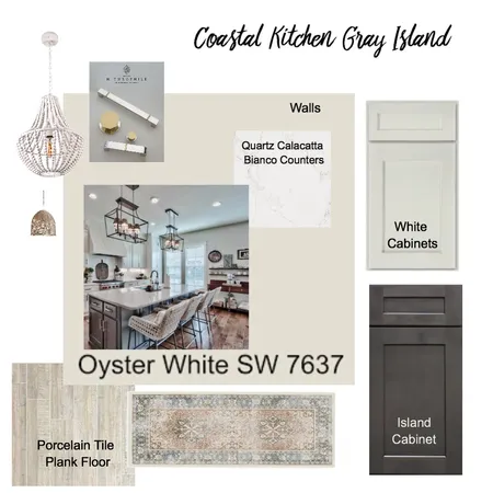 Coastal Kitchen Gray Island Interior Design Mood Board by collmurf on Style Sourcebook