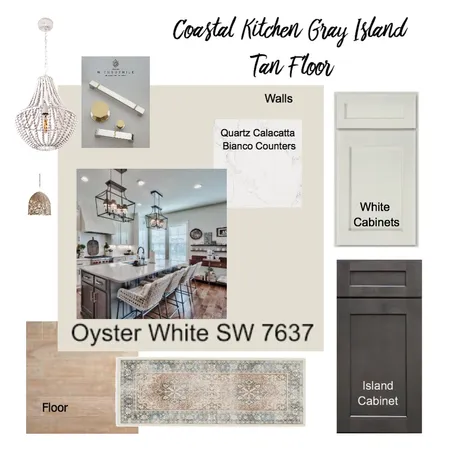 Coastal Kitchen Gray Island Tan Floor Interior Design Mood Board by collmurf on Style Sourcebook