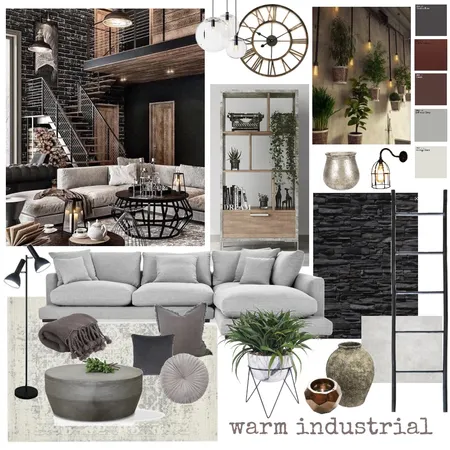 Cosy Industrial Interior Design Mood Board by LahanaCoble on Style Sourcebook