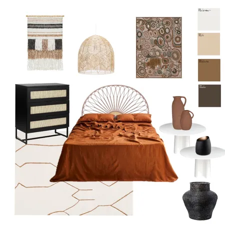 Warm Boho Chic Interior Design Mood Board by Rhoda Elizabeth on Style Sourcebook