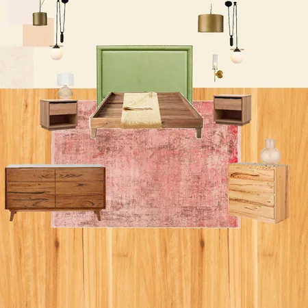 bedroom 1 - green Interior Design Mood Board by randomly_chaotic on Style Sourcebook