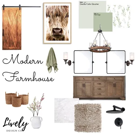 Modern Farmhouse Bathroom Interior Design Mood Board by livelydesignco on Style Sourcebook