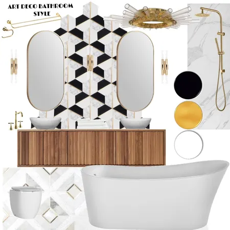 Bathroom - Art Deco Interior Design Mood Board by JulianaDias on Style Sourcebook