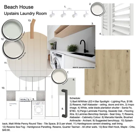 Laundry Room Sample Board Interior Design Mood Board by Helen Sheppard on Style Sourcebook