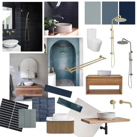 Wilson - Ensuite Concept (Navy) Interior Design Mood Board by Kahli Jayne Designs on Style Sourcebook