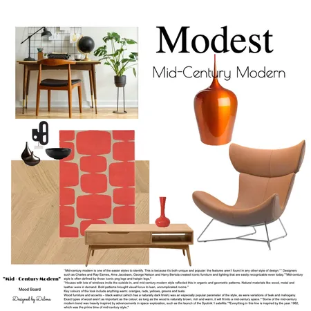 Mid-Century Modern Interior Design Mood Board by Dalma on Style Sourcebook