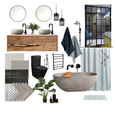 INDUSTRIAL BATHROOM Interior Design Mood Board by payal thakre on Style Sourcebook