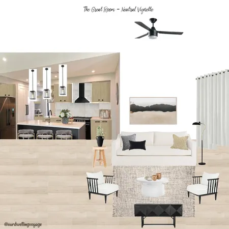 The Great Room - Neutral Contrast Interior Design Mood Board by Casa Macadamia on Style Sourcebook