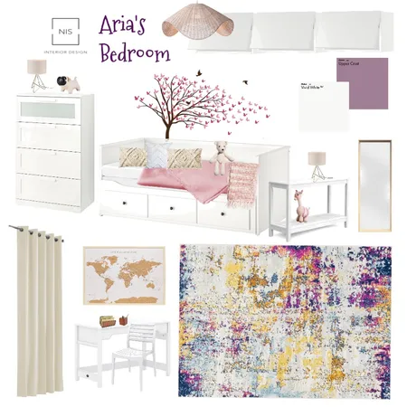 Aria's bedroom A Interior Design Mood Board by Nis Interiors on Style Sourcebook