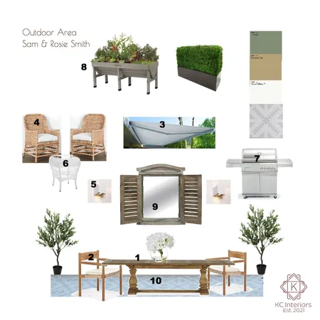 Retiree Outdoor Area Numbered Interior Design Mood Board by Katrina.Curtain on Style Sourcebook