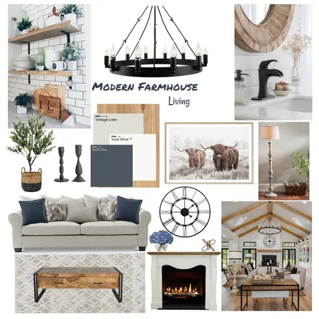 Modern Farmhouse Interior Design Mood Board by V on Style Sourcebook