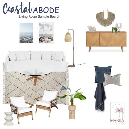 Coastal Abode Living Room Interior Design Mood Board by Manea Interior Design & Styling on Style Sourcebook