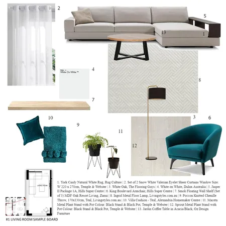 MOD9 Living Room Sample Board Interior Design Mood Board by TUIT DESIGN & BUILD on Style Sourcebook