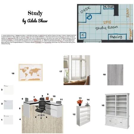 Study Interior Design Mood Board by Adele Shaw on Style Sourcebook