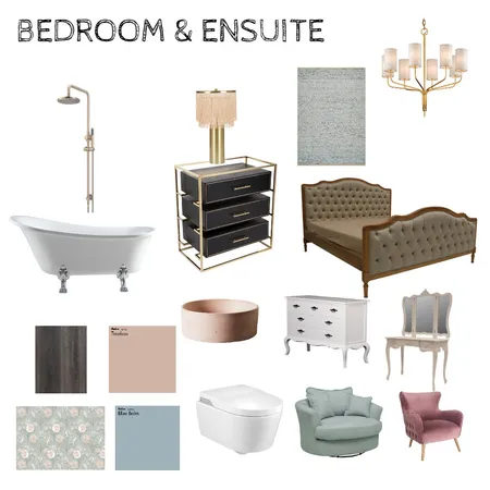 HOLLYWOOD - BEDROOM & ENSUITE Interior Design Mood Board by Bilon on Style Sourcebook