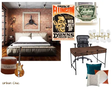 Teenage boys urban chic bedroom Interior Design Mood Board by Pistachio Studios on Style Sourcebook