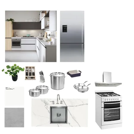 Service Kitchen - Grayscale Interior Design Mood Board by sulo.creatives on Style Sourcebook