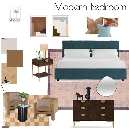 Modern bedroom Interior Design Mood Board by Manea Interior Design & Styling on Style Sourcebook